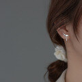 wholesale S925 silver irregular water flow personality ear studs Korean version minimalist drop earrings M00887-0-1