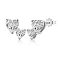 wholesale S925 Sterling Silver Women's Earrings 6-10MM Heart Square Pear Shape Advanced Zircon Inlaid Minimalist Style-0-17