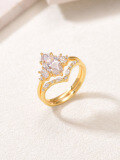wholesale S925 Silver Marquise Double Halo Ring for Women, High-End Engagement Wedding Gift, eBay Best Seller-0-6