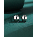 wholesale 925 Sterling Silver 12mm Large Round Stud Earrings for Women, Minimalist Niche Daily Versatile High-End Sense Light Luxury Elegant Ear Accessories-0-1