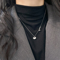 wholesale S925 Silver Na Lan Fresh Sweet Ins Style Niche Design Exquisite Peace Lock Beaded Necklace Y02104-S925 Silver Necklace 925 Silver