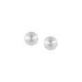 wholesale S925 Sterling Silver Geometric Brushed Textured Round Ball Stud Earrings for Women, Minimalist and Unique Matte Finish-0-5