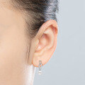 S925 Sterling Silver Natural Freshwater Pearl Ribbon Earrings, Versatile and Elegant for Daily Wear-0-0