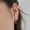 wholesale S925 Sterling Silver Korean Hot Style Women's Earrings, Minimalist Pear-Shaped Pendant Design, Niche Luxury Waterdrop Ear Accessories-0-2