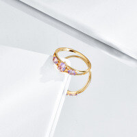 wholesale [925 Sterling Silver Gold Plated] INS Fashion Royal Style Amethyst Women's Ring, Natural Amethyst Versatile Ring Factory Wholesale-Amethyst Women's Ring Size 15