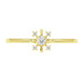 wholesale 10k Gold Artli Jewelry Wholesale Christmas Limited Japanese Retro Light Luxury Moissanite Snowflake Ring-0-3