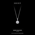 Sterling Silver 5-Carat Moissanite Six-Prong Pendant Necklace-0-5