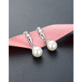 wholesale S925 Sterling Silver Artificial Pearl Earrings for Women, Small and Minimalist Advanced Sense Studs, New Fashion Elegant Ear Accessories Ear Drops-0-1
