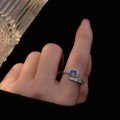 wholesale Metal material, European and American cross-border trendy cool snake-shaped diamond-encrusted ring, niche high-end sense, light luxury fashion, non-fading openable couple's jewelry-0-9
