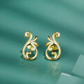 wholesale 925 Sterling Silver Minimalist Dunhuang-style Earrings, High-end Ear Accessories, Autumn/Winter Travel Souvenir Ear Studs Wholesale-0-3