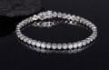 wholesale S925 Silver Plated Moissanite Cross-Border American Ins Style Tennis Bracelet Fashion Hand Jewelry Niche Design Personality Accessory-0-8