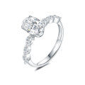 wholesale 18K Gold, Platinum, and Gold Small-Scale Design Engagement Ring with 12 Carat Lab-Grown Diamond, New Style-0-4