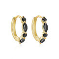 wholesale S925 Sterling Silver Classic Minimalist Zircon-accented Premium Hoop Earrings With Drop Zircon,。-0-6