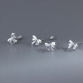 wholesale 999 Silver Naer Sweet Fresh and Sweet Ins Style Small and Unique Design Bow Earrings M06377-0-0