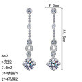 S925 Sterling Silver Moissanite Long Tassel Earrings-0-3