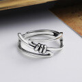 wholesale S925 Sterling Silver Geometric Irregular Ring Minimalist Niche Design Korean Ins Trendy Index Finger Ring for Women-0-1