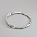 wholesale 999 Sterling Silver Rabbit Carrot Patterned Bracelet, Simple and Sweet Minimalist Jewelry, Push-Pull Design-0-5