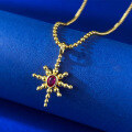 wholesale S925 silver gold-plated octagram necklace pendant, new stylish versatile piece, supports dropshipping-0-1