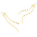 wholesale 10K Gold Japanese Small Fresh Mori-style Dreamy Fringe Star Stud Earrings, Jewelry Manufacturer Wholesale-0-4