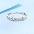 wholesale Pt950 plated 925 sterling silver ring for women with moissanite small pave diamonds, available for wholesale from the manufacturer-0-1