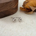 wholesale S999 Silver Geometric Earrings, Minimalist and Niche Light Luxury Forest Style, Korean Version Chic Ear Accessories-0-4