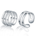 wholesale S925 Sterling Silver Light Luxury Small Batch Design Three-Strand Couple's Rings, Fashionable Two-Strand Openable Finger Rings for Wholesale-0-4