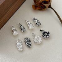 wholesale Silver S999 Lucky Rabbit Jewelry Accessories Minimalist Trendy DIY Bracelet with Lion Dance Pendant Necklace-Nine-tailed fox old