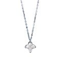 wholesale S925 Silver New Four-Pointed Star Necklace Design with High-End Texture, 7*7mm Pendant by Zhuozhifan Jewelry-0-4