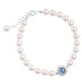 wholesale S925 Sterling Mercury Silver Aquamarine Natural Freshwater Pearl Bracelet Light Luxury Niche French High-End String Accessory-0-4