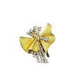 wholesale S925 Gold-Plated Metal, Full Diamond Brushed Christmas Style Firework Brooch for Young Girls-0-4