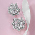 wholesale S925 Silver Simulated Diamond Earrings Lace Floral Stud Earrings Fashion Party Style Flower Small Blossom Ear Studs-0-1