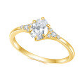 wholesale 10K/14K/18K White Gold Rose Gold Yellow Gold D Color Moissanite Ring, Minimalist and Elegant with an Instagram Style Aesthetic-0-1