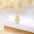 wholesale 925 Sterling Silver Women's Fatima Hand Necklace,，。-0-0
