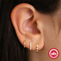wholesale S925 Sterling Silver Marquise Diamond Inlaid Trendy Ear Cuff and Stud Set-0-1