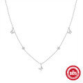 wholesale S925 silver butterfly diamond layered necklace, trendy and versatile-0-4