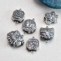 wholesale 925 Sterling Silver Ethnic Chinese Style DIY Accessories, Vintage Oxidized Pure Silver Mythical Beast Pendant Necklace, Decorative Ornament-0-3