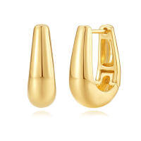 wholesale Copper Metal Hot Selling Amazon Ear Hoops,ins。-Gold #2