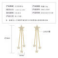 S925 Sterling Silver D Color Moissanite Fringe Earrings for Women-0-7