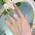 wholesale 18K Gold Jewelry: The Happy Designer's 16mm Pearl Ring with Luxurious Ring Band, Live Streaming Best Seller-0-3