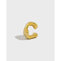 wholesale S925 Sterling Silver 322 Korean Version Ins Minimalist Irregular Heavy Duty Women's Ear Clips Ear Buckle Versatile Earrings-Silver [single] 925 silver