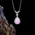 Metal V-Shaped Teardrop Pendant Necklace, Minimalist and Delicate-0-1