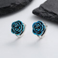 wholesale S925 Sterling Silver Vintage 3D Floral Tea Rose Flower Design Ear Clips Luxury Ancient Style Statement Earrings for Women-0-0