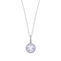 Metal Material Minimalist Fashion Micro-Set Round Zircon Necklace Valentine's Gift Factory Stock Wholesale-0-3