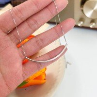 wholesale 925 Sterling Silver Tube Necklace for Women, Korean Dongdaemun Summer New Fashionable Personality Light Luxury Collarbone Chain-Silver tube necklace