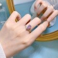 wholesale 925 Silver New High Carbon Diamond Lavender Purple Diamond 7*11 Ring for WomenIns Fashion-0-3