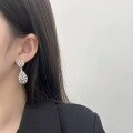 wholesale S925 Sterling Silver New Leaf Earrings, Small and Exquisite, Elegant, Versatile for Daily Wear, High-End Tassel Style-0-1