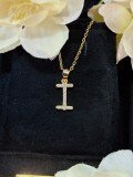 S925 Silver 18k Gold-Plated Moissanite Alphabet Pendant Necklace, DIY Gift-0-12