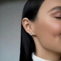 wholesale S925 Sterling Silver Geometric Drip Resin Stud Earrings, Minimalist, Soft, Elegant, Unique, High-End Sense Ear Accessories-0-3