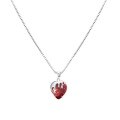 wholesale 925 Silver Pink Love Lava Drop Necklace, Ins Fashion Pendant Collarbone Chain, Sweet Minimalist Women's Jewelry-0-6