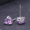 wholesale S925 Sterling Silver Natural Crystal Earrings Wholesale, European and American Minimalist Gemstone Jewelry Ear Drops-0-3